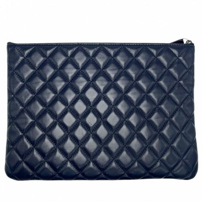 Chanel Clutch Bag Unisex Matelasse Second Bag Coco Mark Bicolor Chanel Leather