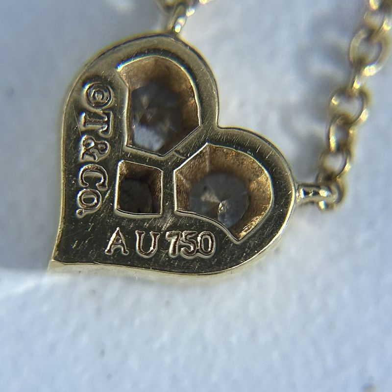 Tiffany & Co Necklace Women's Heart Jewelry Accessories Au750 18k Gold Tiffany