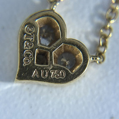 Tiffany & Co Necklace Women's Heart Jewelry Accessories Au750 18k Gold Tiffany