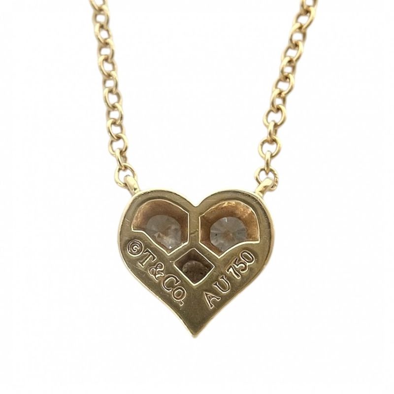 Tiffany & Co Necklace Women's Heart Jewelry Accessories Au750 18k Gold Tiffany