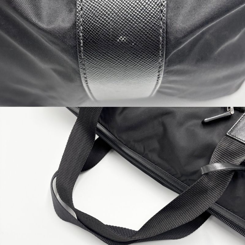 Prada Boston Bag Unisex Triangle Logo Tote Travel Bag Men Ladies Prada V49Z