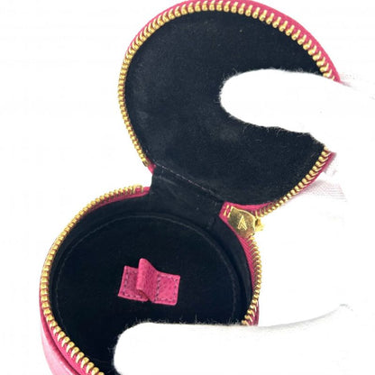 Chanel Pouch Jewelry Case Accessory Round Small Coco