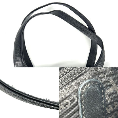 Chanel Handbag Women's Chocobar Shoulder Tote Bag Chanel Leather Black Silver