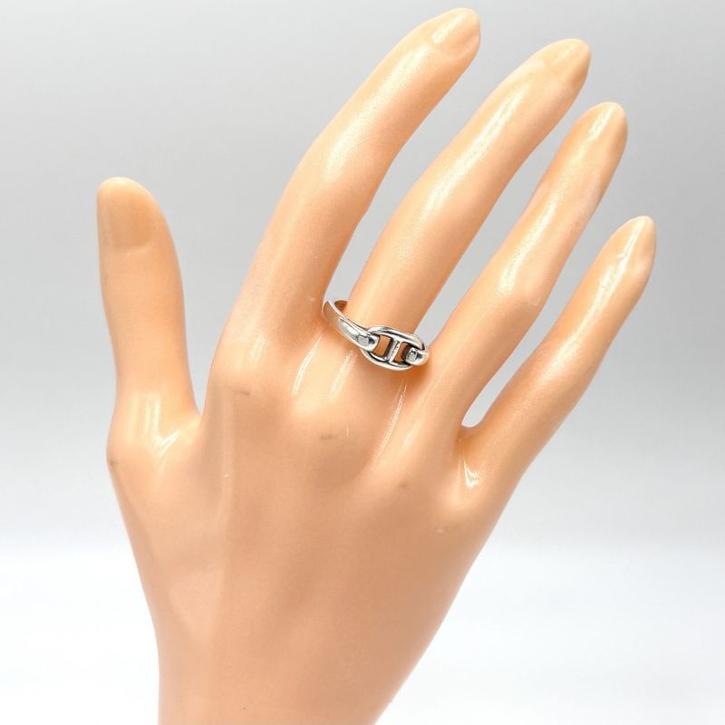 Hermes Rings Womens Chaine Dancre Ring Accessory Jewelry Small Size 50