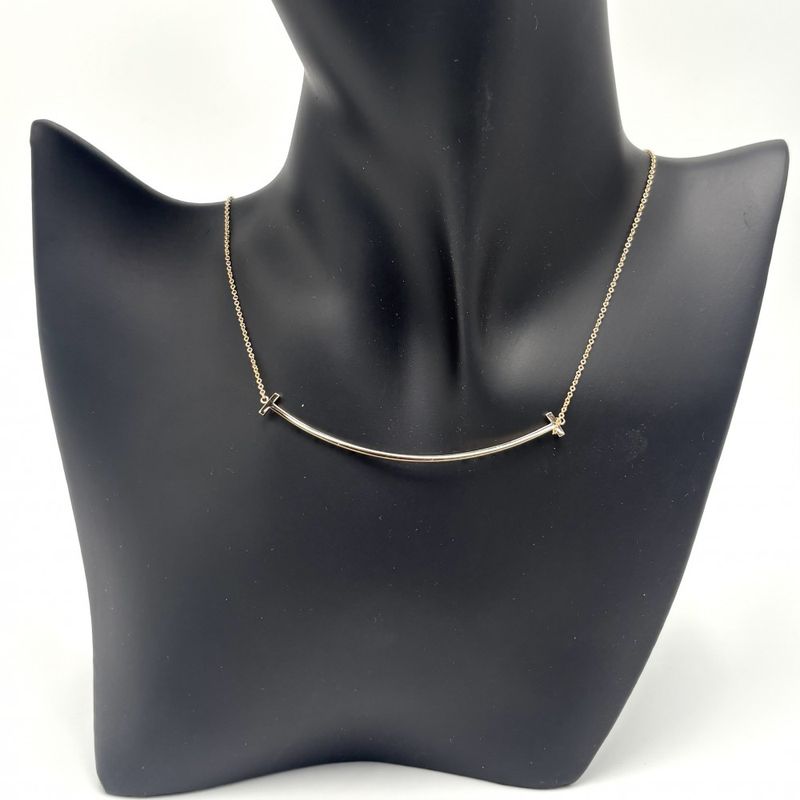 Tiffany & Co Necklace Ladies Tiffany & Cot Smile Pendant Large Jewelry Accessori