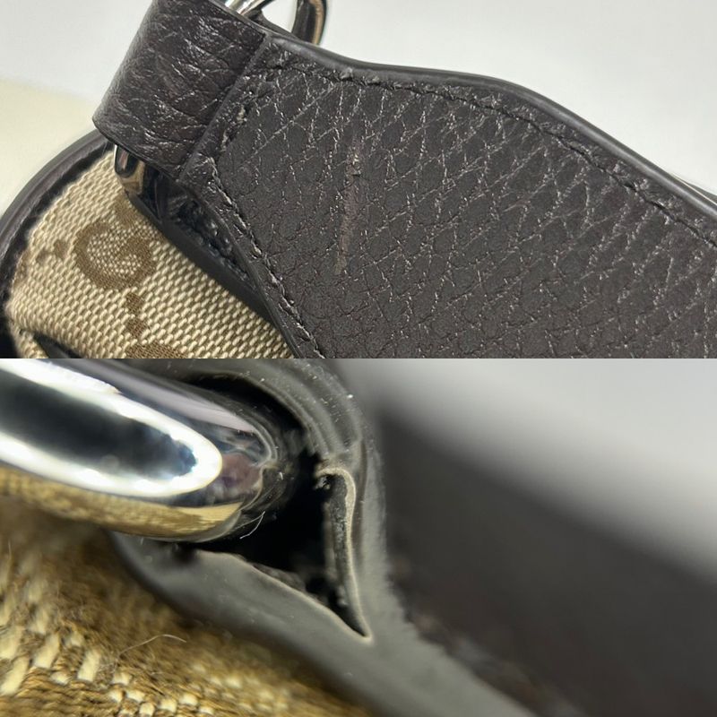 Gucci Shoulder Bag Women Messenger Bag Gucci 449172 GG Canvas Leather Beige