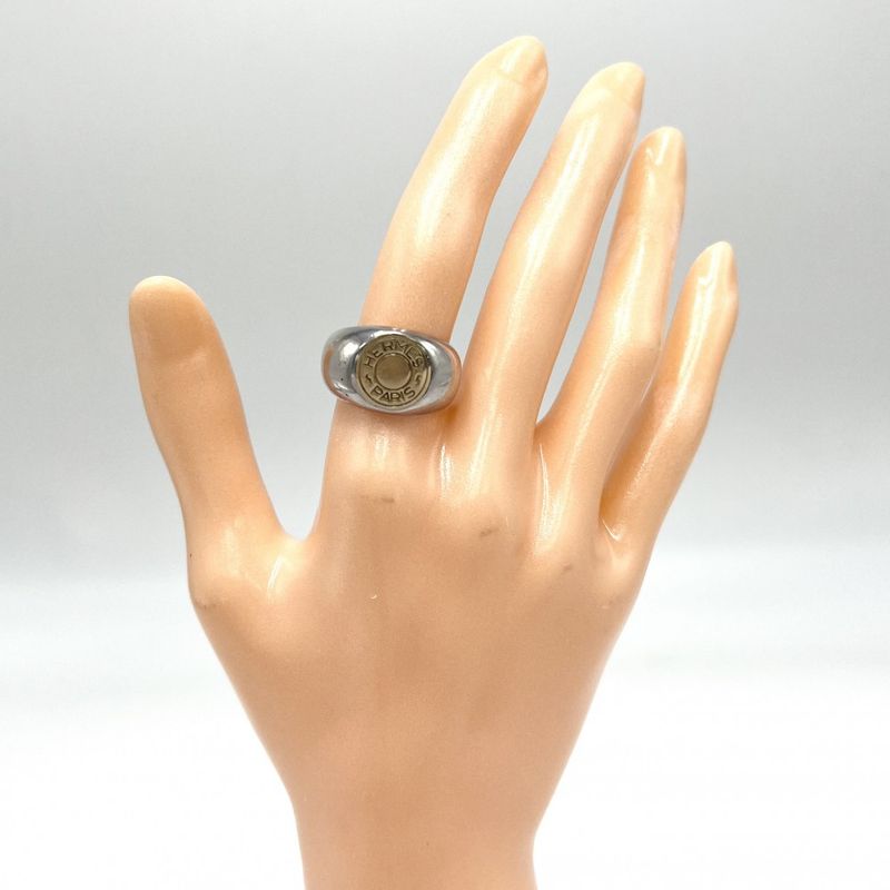 Hermes Rings Men's Serie Ring Jewelry Accessories Combi Vintage Au750 18k Gold