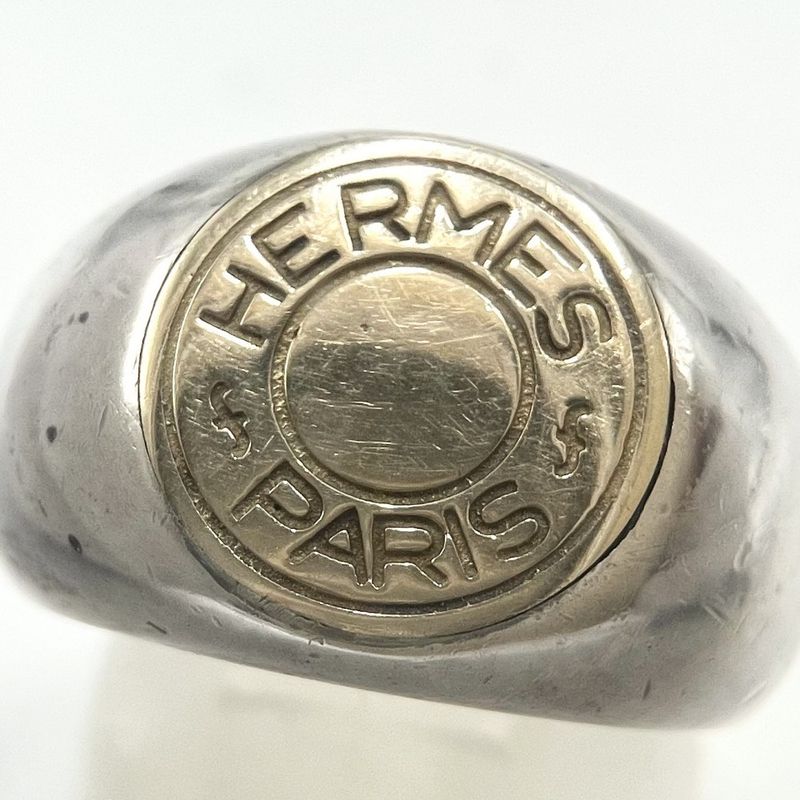 Hermes Rings Men's Serie Ring Jewelry Accessories Combi Vintage Au750 18k Gold