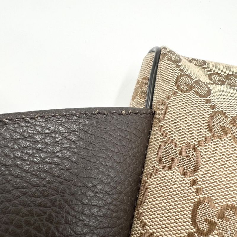 Gucci Waist Bag Men's Waist Pouch Body Bag Gucci 449174 GG Canvas Leather Brown