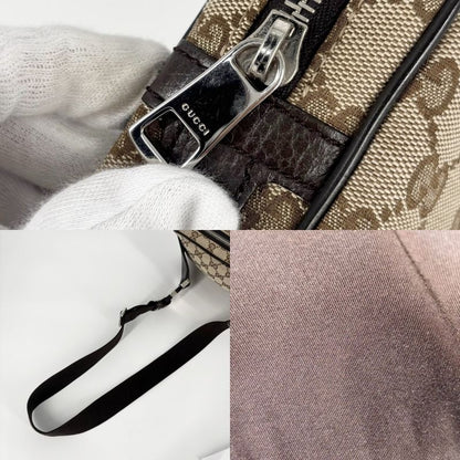 Gucci Waist Bag Men's Waist Pouch Body Bag Gucci 449174 GG Canvas Leather Brown