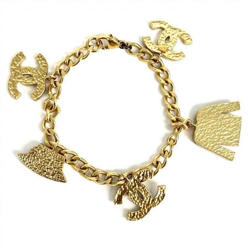 Chanel Bracelet Ladies Chain Icon Accessories Logo Vintage Coco Mark Chanel GP
