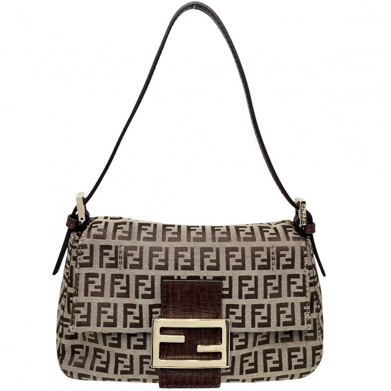 Fendi Handbag Women's Zucchino Mini Mamma Bucket Shoulder Mamma Bucket Small