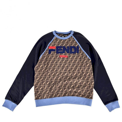 Fendi Sweatshirt Men FILA Collaboration Zucca Tops Apparel Trainers Clothing