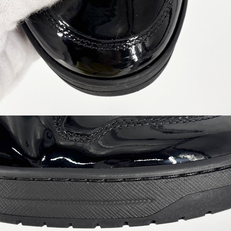 Prada Sneakers Men's Downtown Triangle Logo Low Cut Shoes Approx 24cm (9.45in)