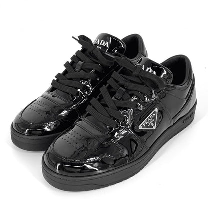 Prada Sneakers Men's Downtown Triangle Logo Low Cut Shoes Approx 24cm (9.45in)