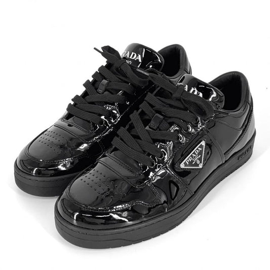 Prada Sneakers Men's Downtown Triangle Logo Low Cut Shoes Approx 24cm (9.45in)