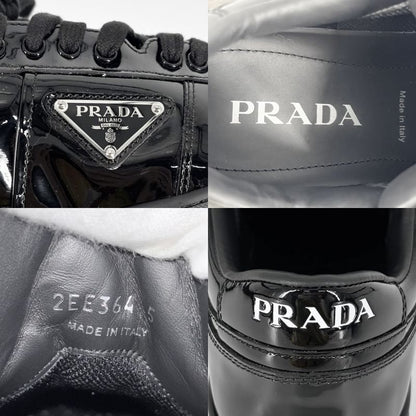 Prada Sneakers Men's Downtown Triangle Logo Low Cut Shoes Approx 24cm (9.45in)