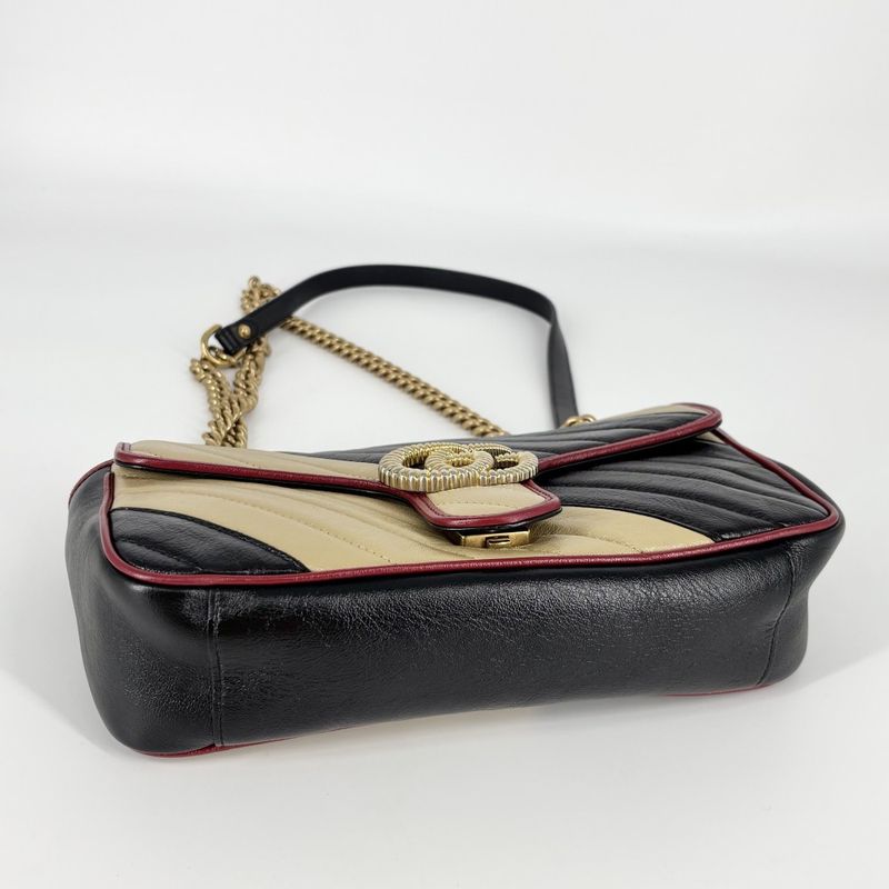 Gucci 2WAY Women's GG Marmont Quilted Small Chain Shoulder Handbag Shoulder Bag