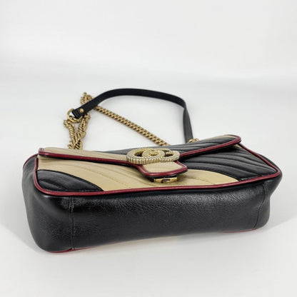 Gucci 2WAY Women's GG Marmont Quilted Small Chain Shoulder Handbag Shoulder Bag