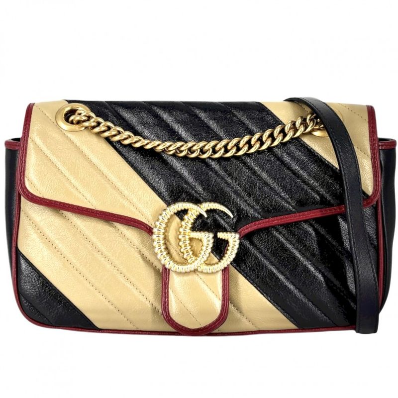 Gucci 2WAY Women's GG Marmont Quilted Small Chain Shoulder Handbag Shoulder Bag