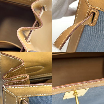 Hermes 2WAY Ladies Outer Stitch Kelly 32 Handbag Shoulder Bag Denim Hermes 00Z