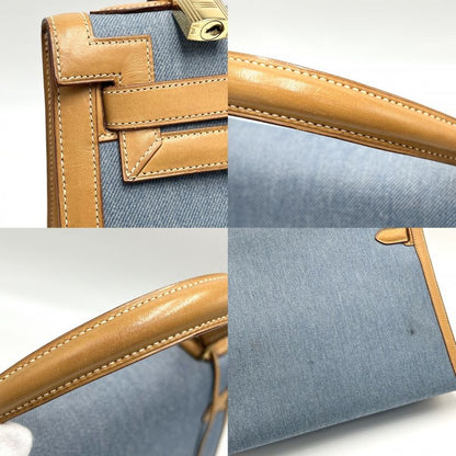 Hermes 2WAY Ladies Outer Stitch Kelly 32 Handbag Shoulder Bag Denim Hermes 00Z