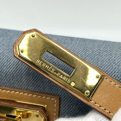 Hermes 2WAY Ladies Outer Stitch Kelly 32 Handbag Shoulder Bag Denim Hermes 00Z