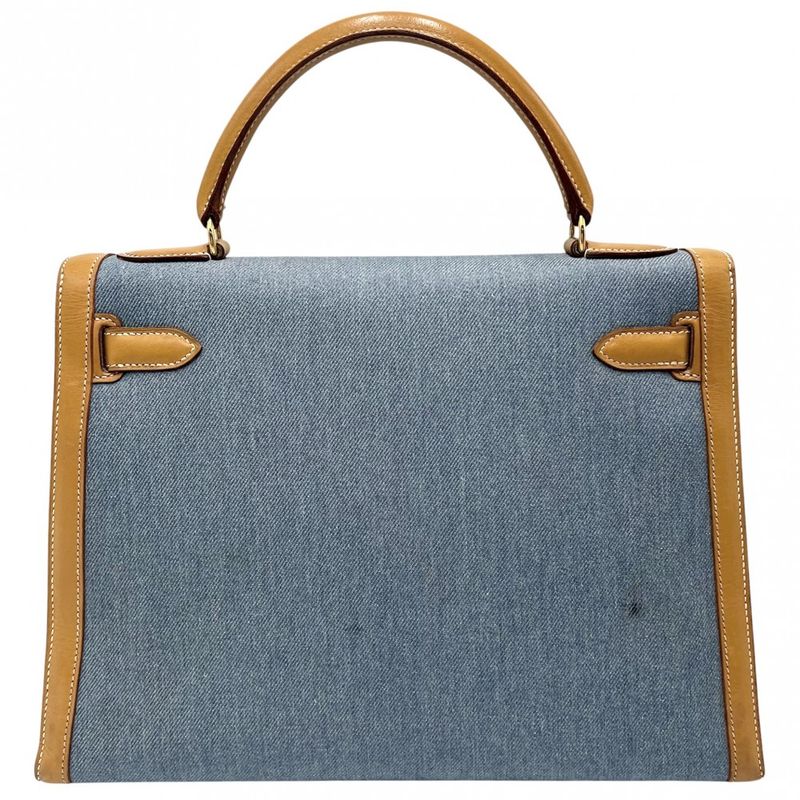 Hermes 2WAY Ladies Outer Stitch Kelly 32 Handbag Shoulder Bag Denim Hermes 00Z