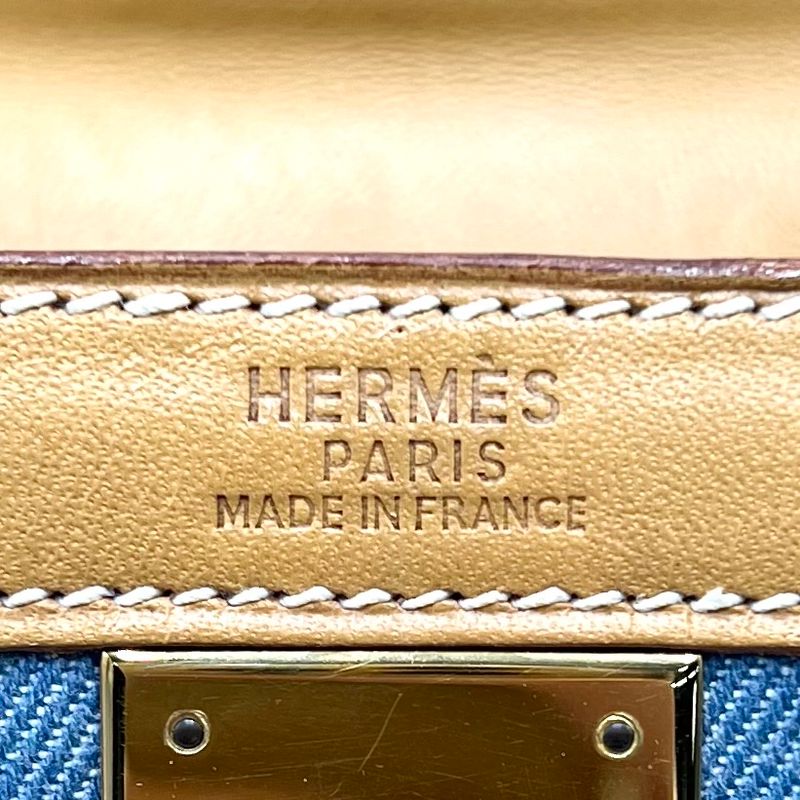 Hermes 2WAY Ladies Outer Stitch Kelly 32 Handbag Shoulder Bag Denim Hermes 00Z