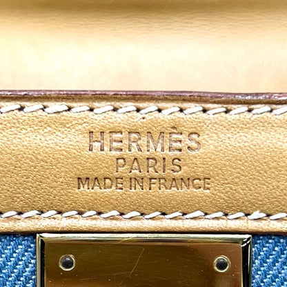 Hermes 2WAY Ladies Outer Stitch Kelly 32 Handbag Shoulder Bag Denim Hermes 00Z