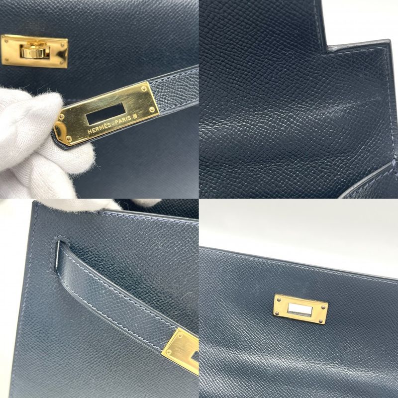 Hermes 2WAY Ladies Kelly 28 Outside Stitching Handbag Shoulder Crossbody