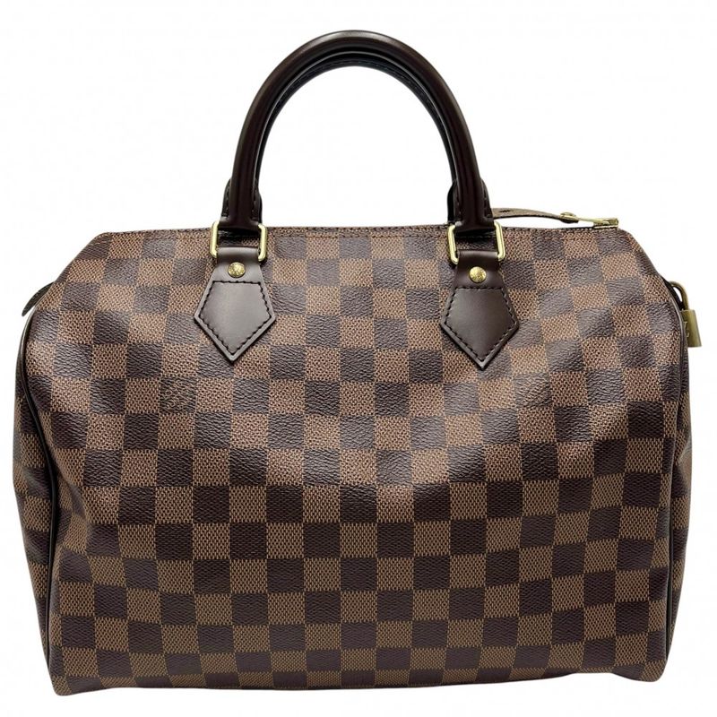 Louis Vuitton Handbag Women's Damier Speedy 30 Speedy30 Mini Boston Bag Brown
