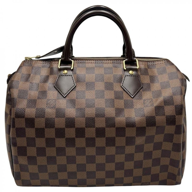 Louis Vuitton Handbag Women's Damier Speedy 30 Speedy30 Mini Boston Bag Brown