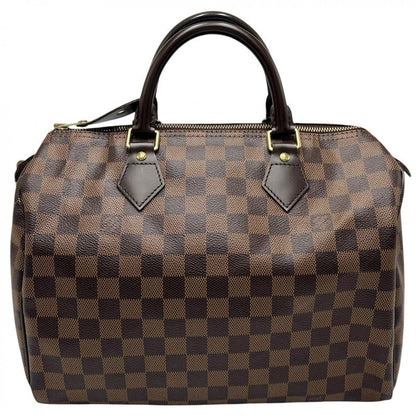 Louis Vuitton Handbag Women's Damier Speedy 30 Speedy30 Mini Boston Bag Brown