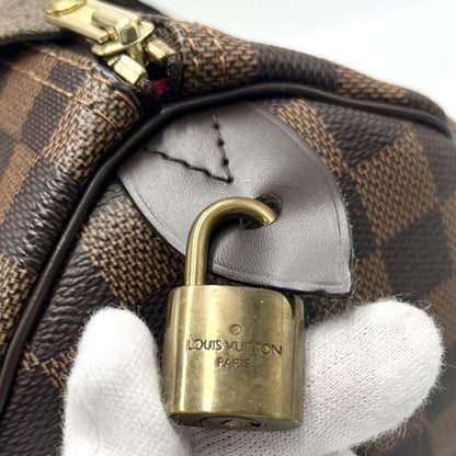 Louis Vuitton Handbag Women's Damier Speedy 30 Speedy30 Mini Boston Bag Brown