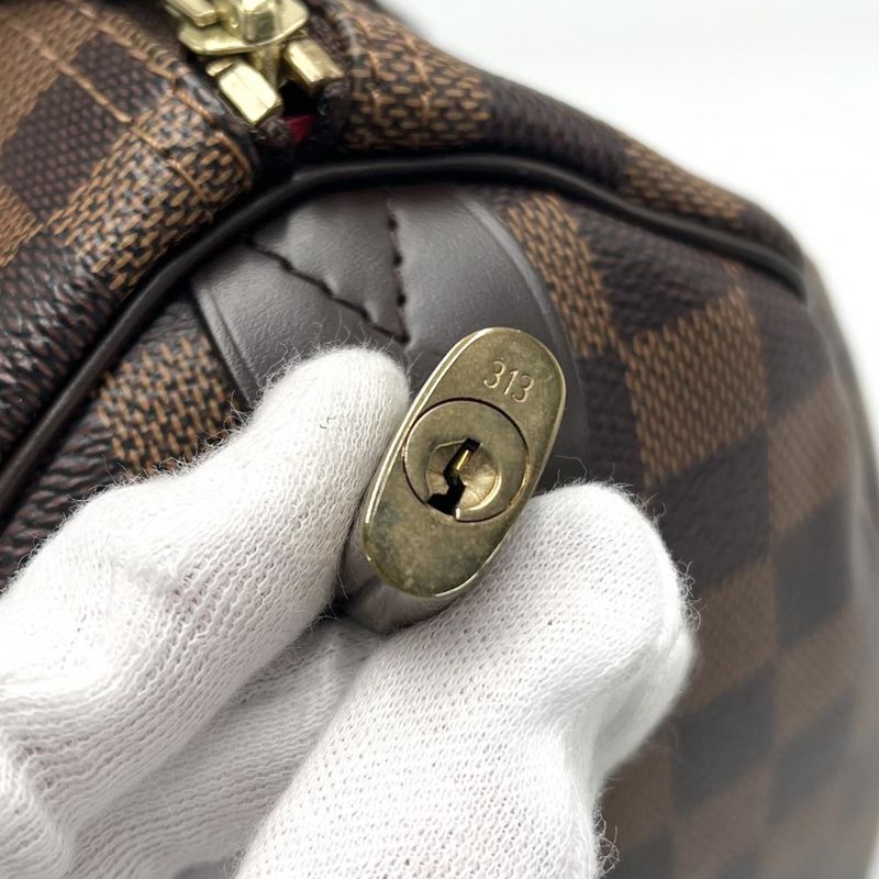 Louis Vuitton Handbag Women's Damier Speedy 30 Speedy30 Mini Boston Bag Brown