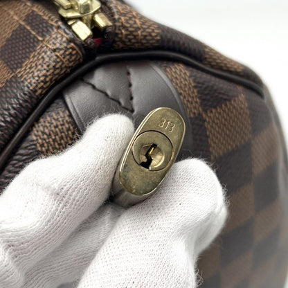 Louis Vuitton Handbag Women's Damier Speedy 30 Speedy30 Mini Boston Bag Brown