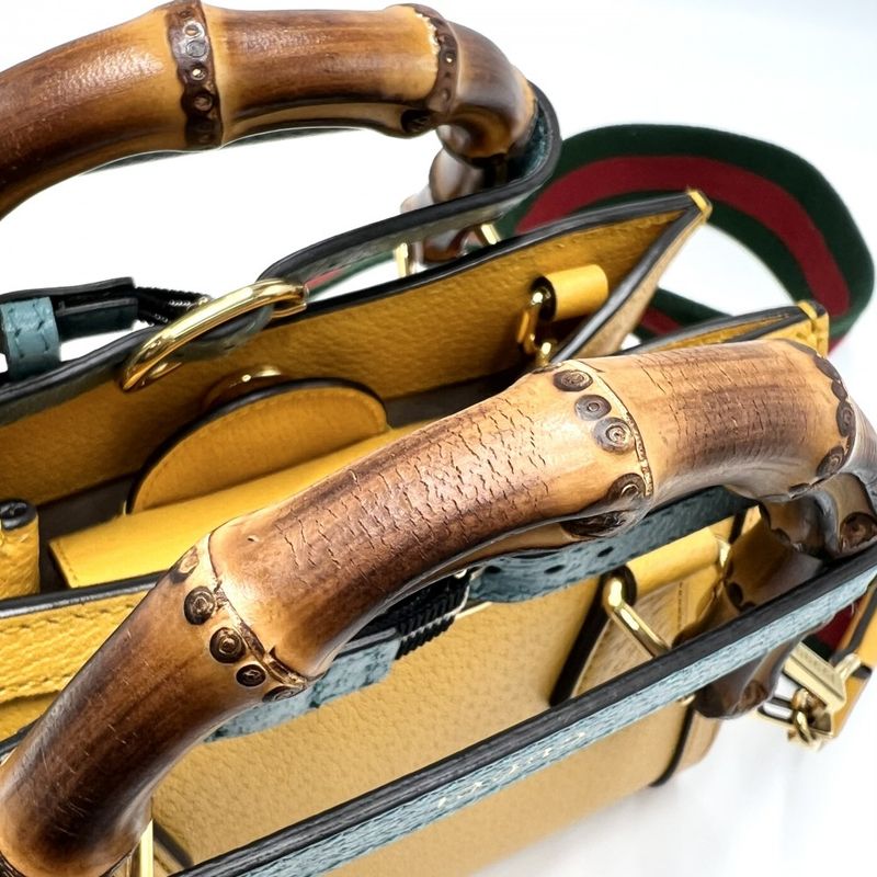 Gucci 3WAY Ladies Bamboo Diana Mini Tote Handbag Shoulder Crossbody GG Mini Bag