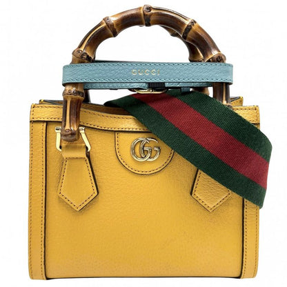 Gucci 3WAY Ladies Bamboo Diana Mini Tote Handbag Shoulder Crossbody GG Mini Bag