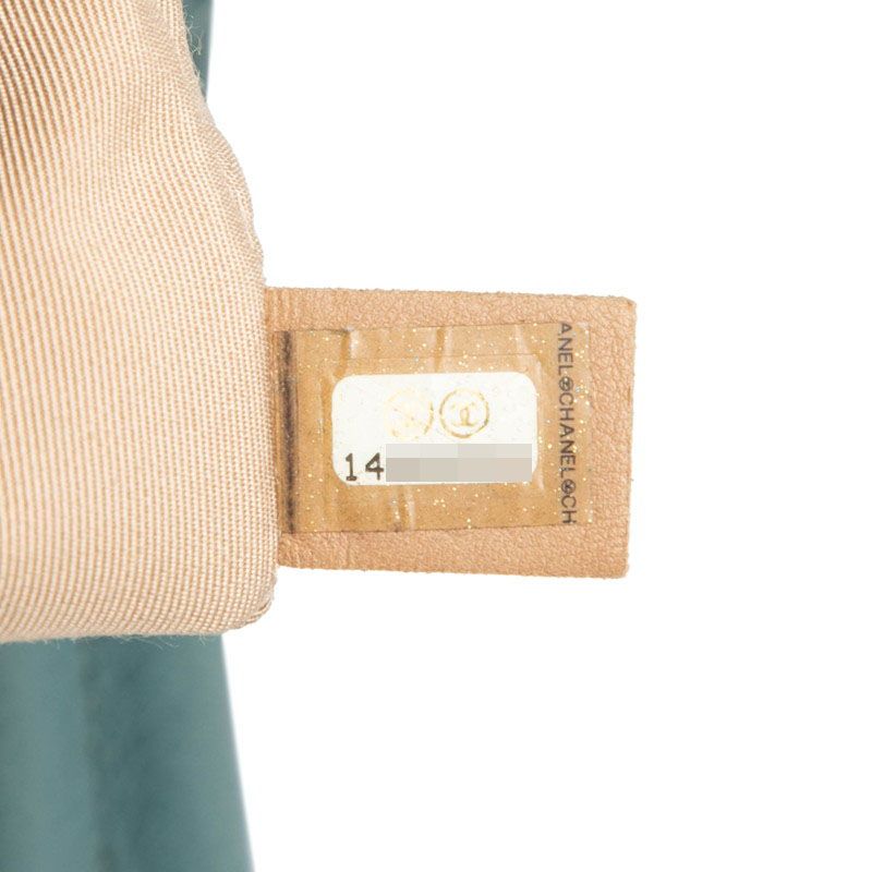 Chanel Coco Mark Chain Tote Bag Light Blue Caviar Skin Women's Chanel