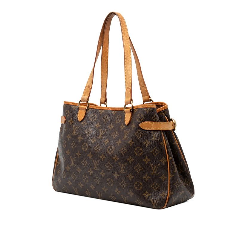 Louis Vuitton Monogram Batignolles Orizontal Shoulder Bag Handbag M51154 Brown