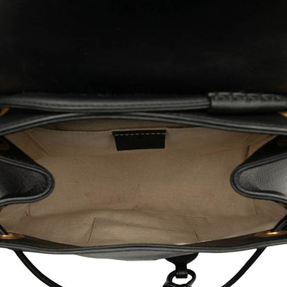 Gucci GG Marmont Sherry Line Chain Backpack 432265 527066 Black Leather Ladies