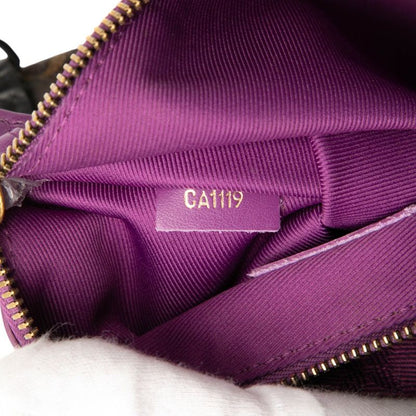 Louis Vuitton Monogram Flat Messenger Chain Shoulder Bag M44641 Marron Purple