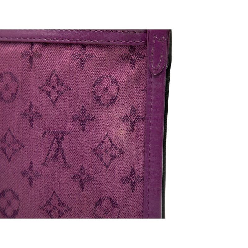 Louis Vuitton Monogram Flat Messenger Chain Shoulder Bag M44641 Marron Purple