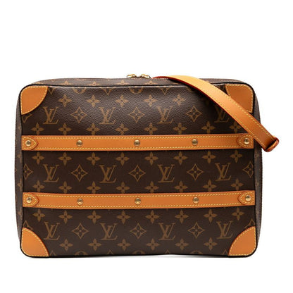 Louis Vuitton Monogram Soft Trunk Messenger MM M44754 Brown PVC Leather Women
