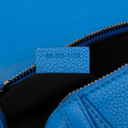 Dior Maxi Saddle Bag Shoulder Bag Body Bag Blue Leather Men's Dior