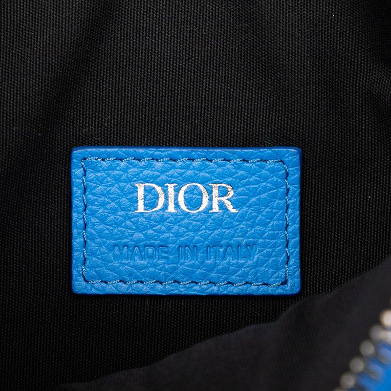 Dior Maxi Saddle Bag Shoulder Bag Body Bag Blue Leather Men's Dior