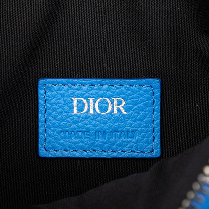 Dior Maxi Saddle Bag Shoulder Bag Body Bag Blue Leather Men's Dior