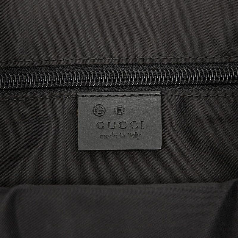 Gucci Sherry Line Tote Shoulder Bag 2WAY 630923 Black Nylon Leather Ladies Gucci