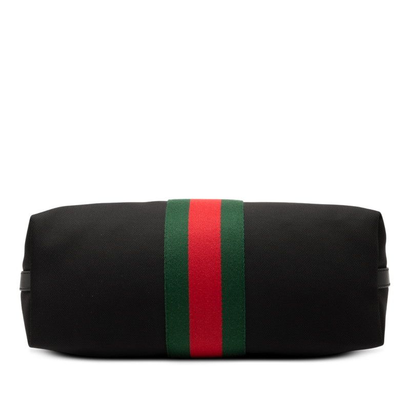 Gucci Sherry Line Tote Shoulder Bag 2WAY 630923 Black Nylon Leather Ladies Gucci